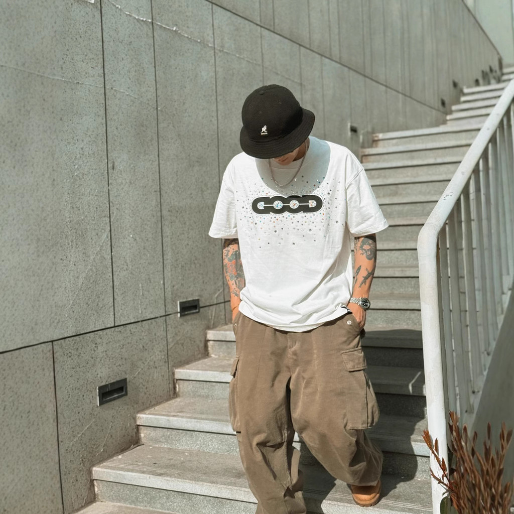 9637 GOODBRAND SS Holiday Colorful Candy Gemstone Light Luxury Fashion Print Short Sleeve T Cotton s