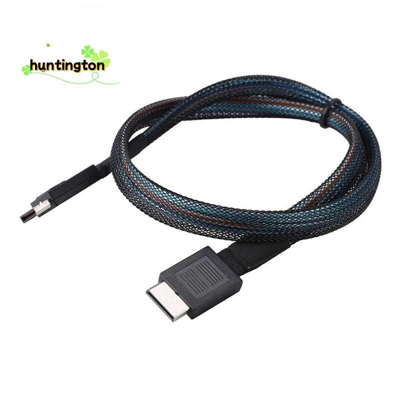 Cáp PCIE4.0 MINI SAS 24Gbps Cáp nối dài dữ liệu Oculink SFF-8611 sang SFF-8611 Đường truyền dữ liệu 