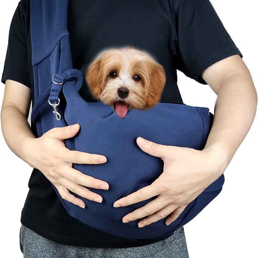 Dây nịt chó con, Dây nịt vận chuyển thú cưng, Gendongan Anjing, Dây dắt chó mèo trước rảnh tay, Dây 