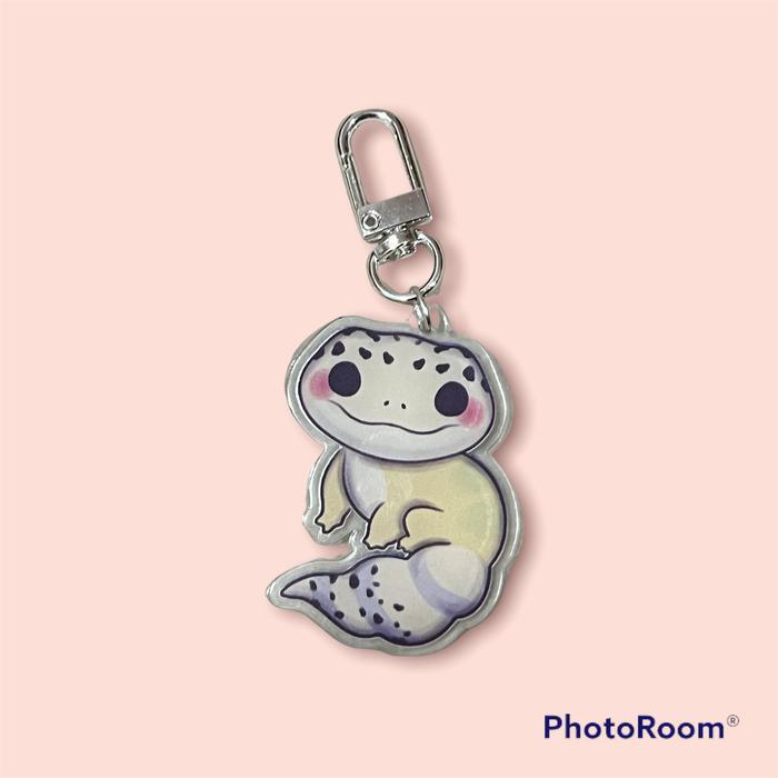 Gantungan Kunci Akrilik / Acrylic Keychain Leopard Gecko Blackhole 16