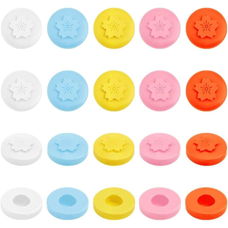 Olycraft - 20 chiếc nút silicone đa màu cho quần jean và áo sơ mi, phù hợp size 17-20mm