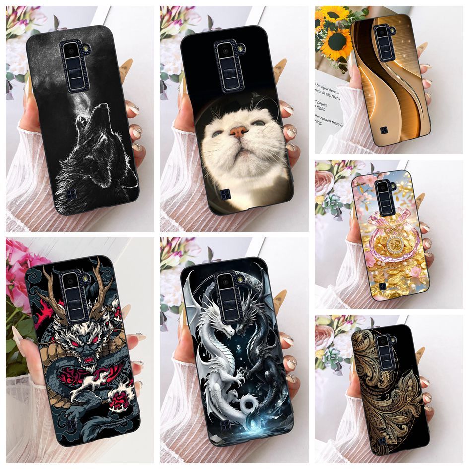 Vỏ Mát Cho LG K10 2016 Ốp Lưng K430 K420 K410 K425 K428 F670L F670S Phim Hoạt Hình Rồng Sói Mềm Màu 