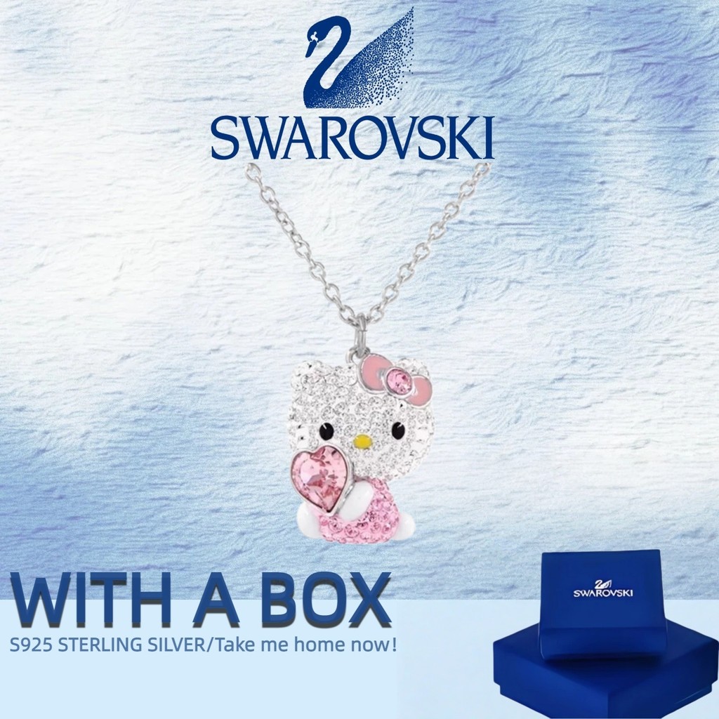 Vòng cỗ Swarovski không phai màu, thiết kế Hello Kitty dành cho nữ