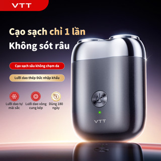 Máy Cạo Râu VTT Điện Nam Chống Nước - Động Cơ Đức, Sạc Từ, Pin Trâu, Mini Quà Tặng Nam Giới