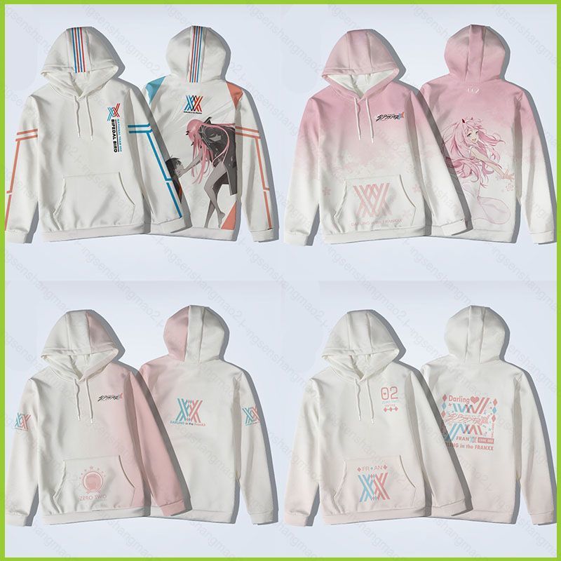 Áo hoodie cosplay Darling in the Franxx nhân vật Zero Two, phù hợp cho Halloween