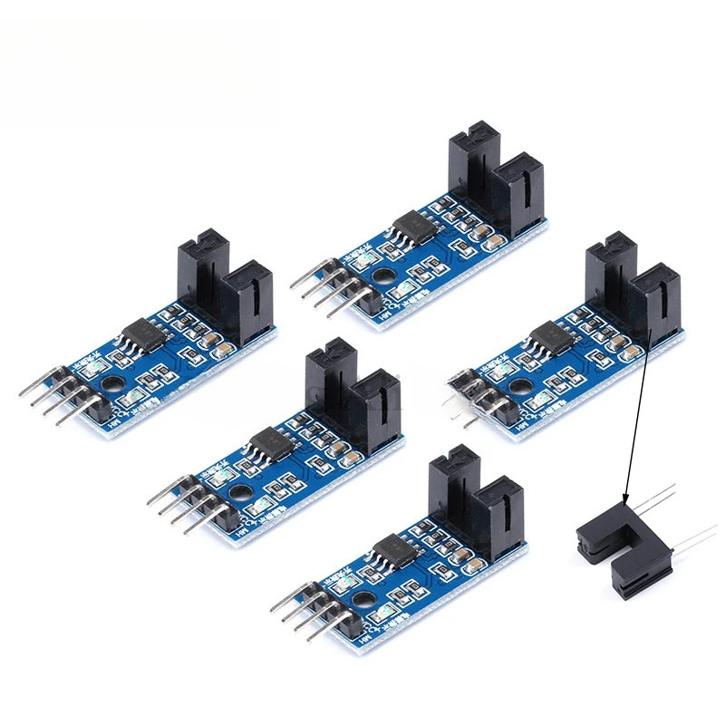 5 Cái / 1 Máy Tính Quang Điện Tia Cảm Biến Tốc Độ Mô Đun Khe Cắm-Loại opto Coupler LM393 Bộ Chia Tac
