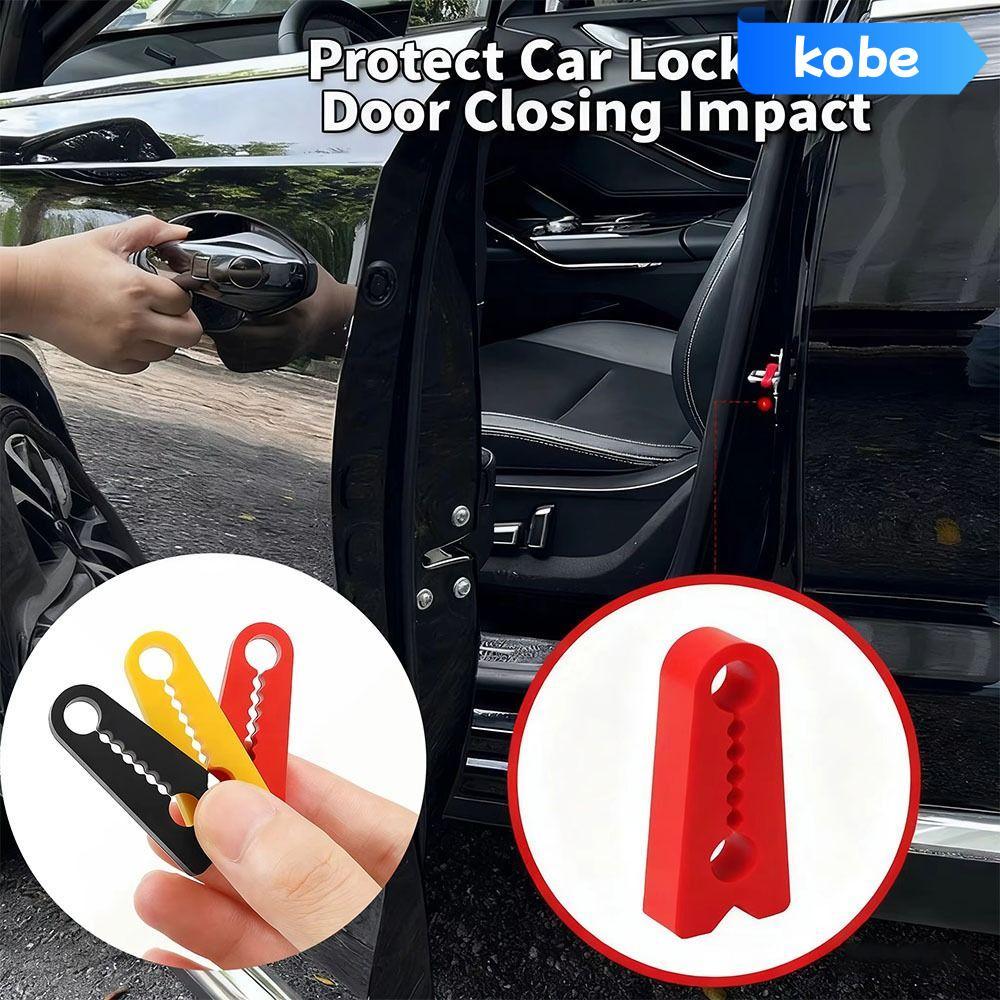 KOBE 4 Cái Khóa Cửa Ô Tô Bộ Đệm Giảm Âm Thanh, Bộ Bảo Vệ Khóa Cửa Ô Tô Giảm Chấn Silicon, Con Dấu Cá