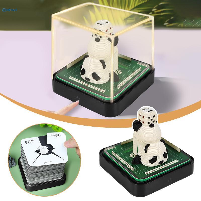 [InShop1] Lịch Để Bàn 2026 Có Đèn LED Mahjong King 3D Lịch Xé Khắc Giấy Nghệ Thuật Memo Pad Notepad 