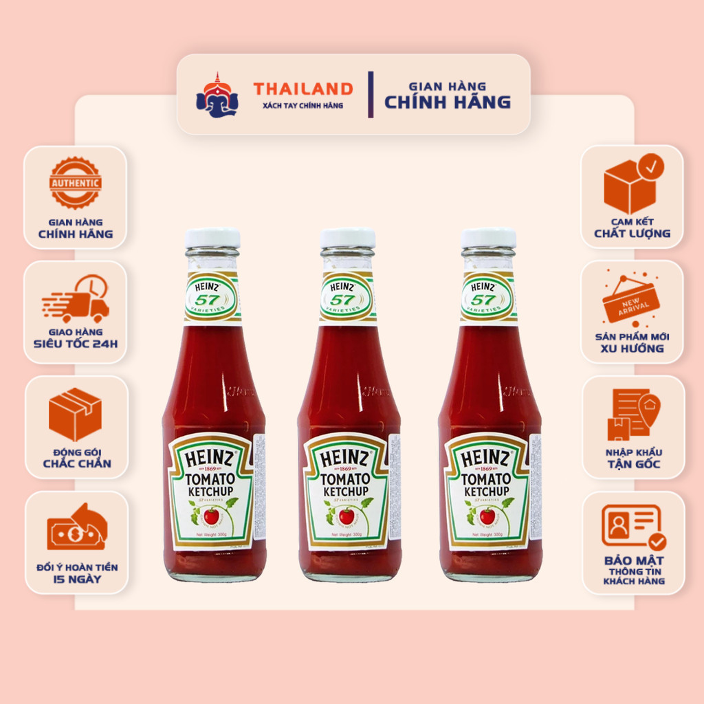 [NHẬP MỸ] Tương Cà Heinz 300g – Heinz Tomato Ketchup Không Chất Bảo Quản