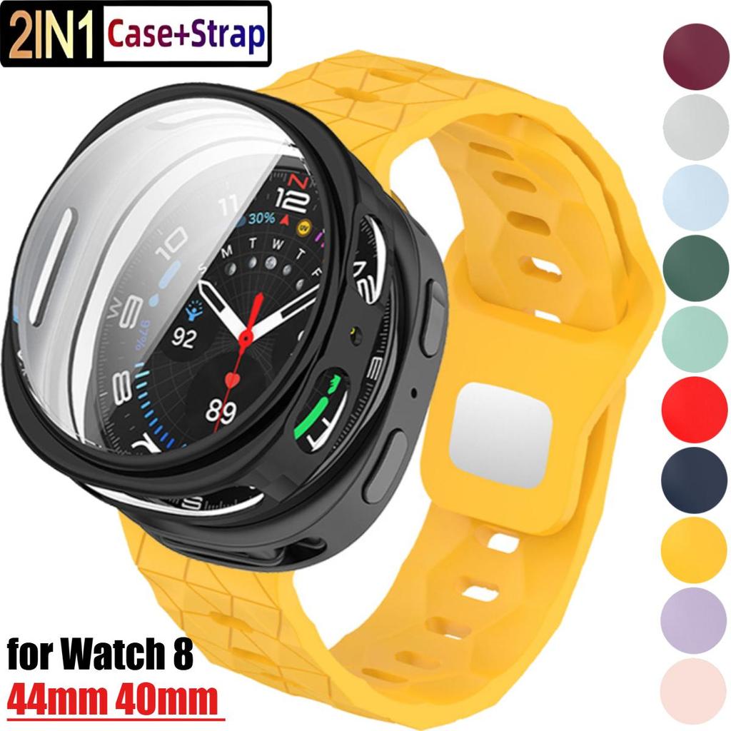 Ốp Lưng + Dây Đeo Cho Samsung Galaxy Watch 8 44mm 40mm Họa Tiết Bóng Đá Cho Galaxy Watch 8 44mm 40mm