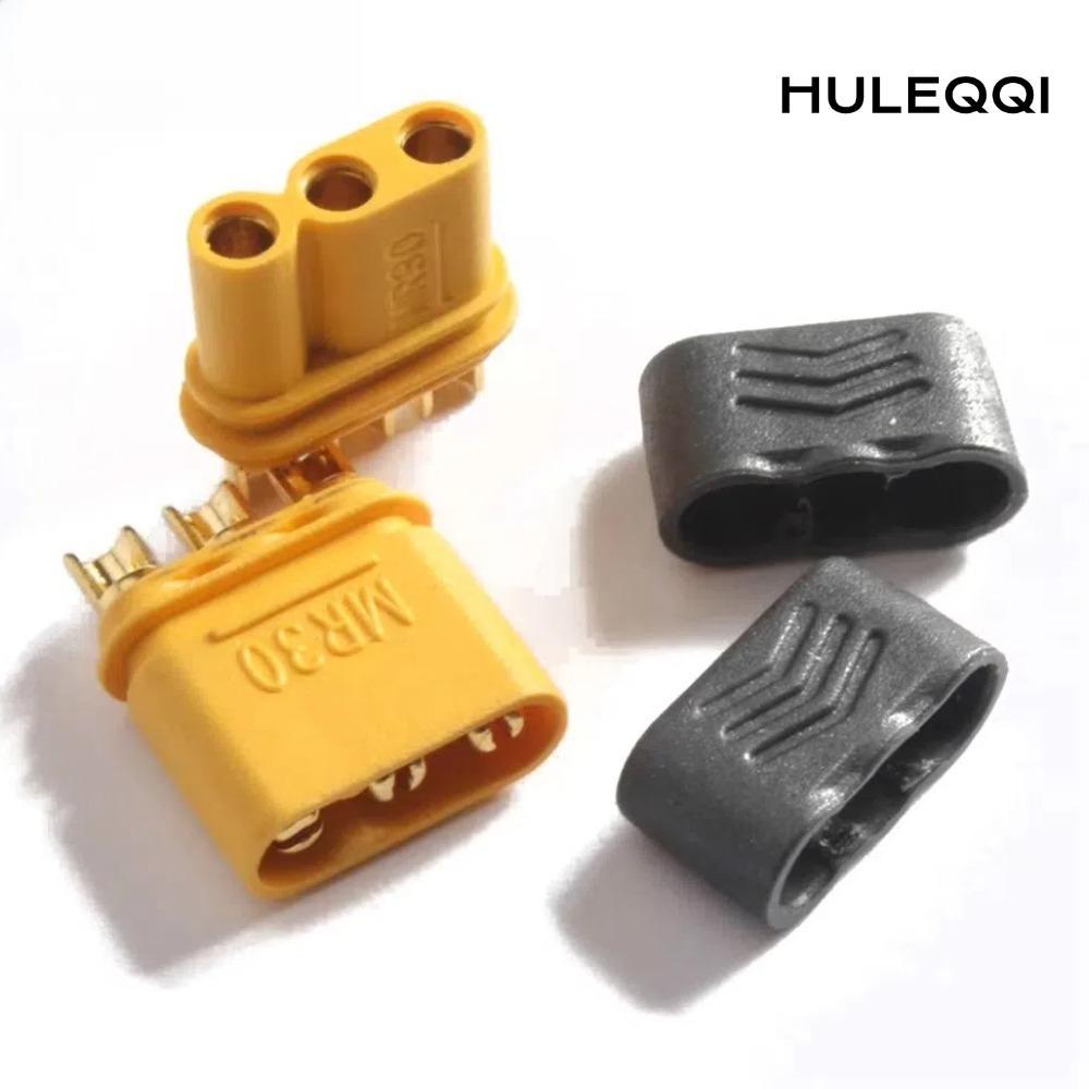 Ổ cắm pin HULEQI LiPo, Đầu nối MR30 gắn màu vàng đen, Nhựa có vỏ bọc AMASS MR30 Phụ kiện RC