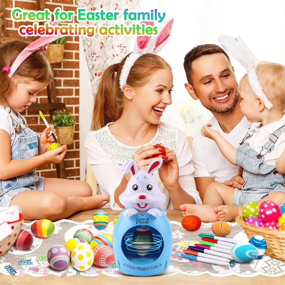Easter Egg Decoration Kit Bunny Egg Spinner Painting Machine ​Lathe Gift Kids