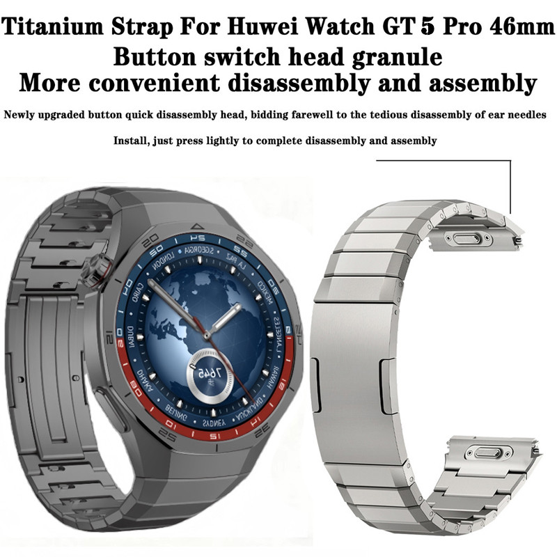 Không Khoảng Cách Sang Trọng Phát Hành Nhanh Dây Đeo Titan Cho Huawei Watch GT 5 Pro 46mm Vòng Tay K