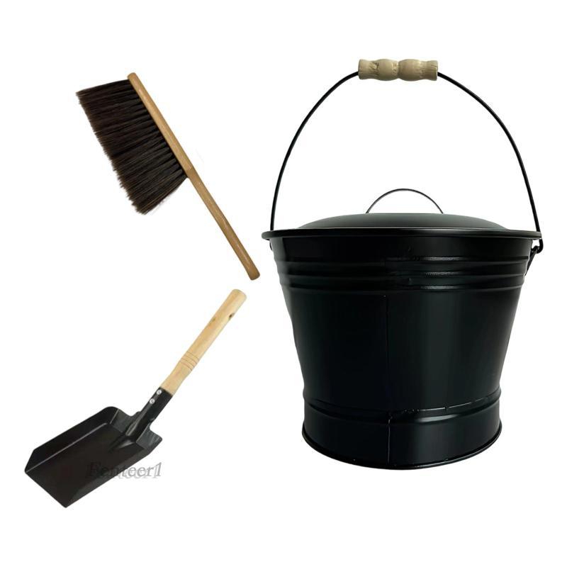 Xô tro, Xô lò sưởi bằng kim loại Thùng tro cho bếp gỗ Lò sưởi trong nhà Hearth