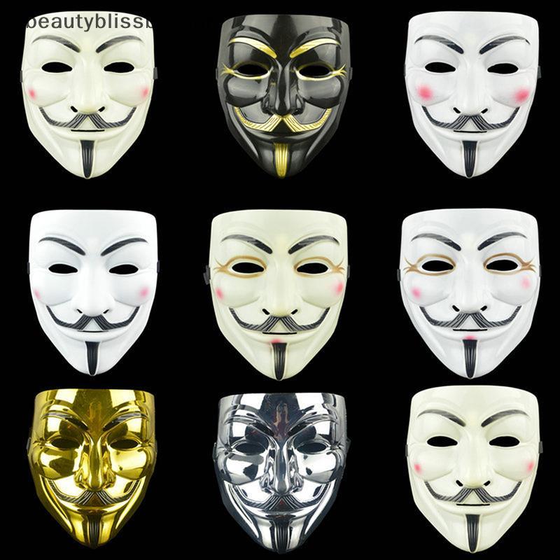 [beautyblissbazaar] Mặt nạ Hacker Vendetta Guy Fawkes Người lớn Halloween Fancy Party [vn]