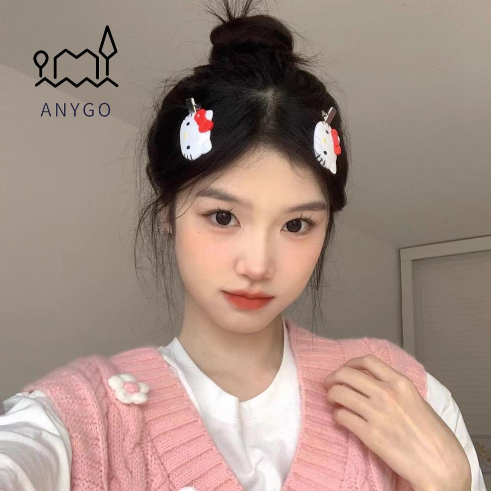 Kẹp Tóc Mỏ Vịt và Scrunchies Hello Kitty Cho Bé Gái