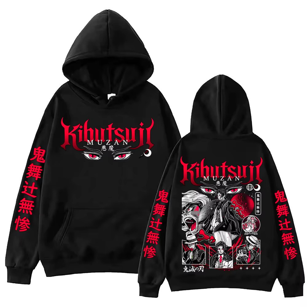<[CDATA[Áo hoodie Demon Slayer Muzan Kibutsuji, chất liệu bông, style Harajuku]]>