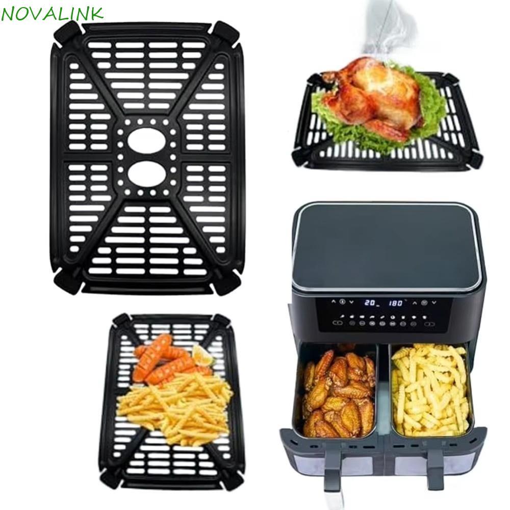 NOVALINK Air Fryer Liner, Đĩa tách dầu vuông Air Fryer Grill Plate, Air Fryer Mat Máy rửa chén Khay 
