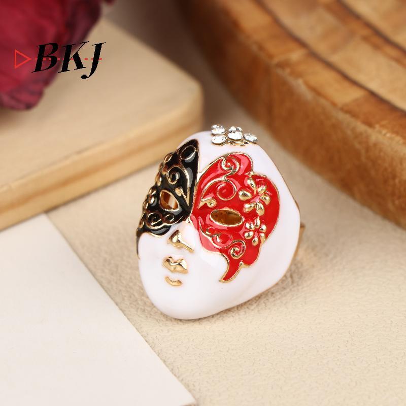 Cá tính nhẫn hợp kim phong cách Peking Opera, trang sức điều chỉnh được