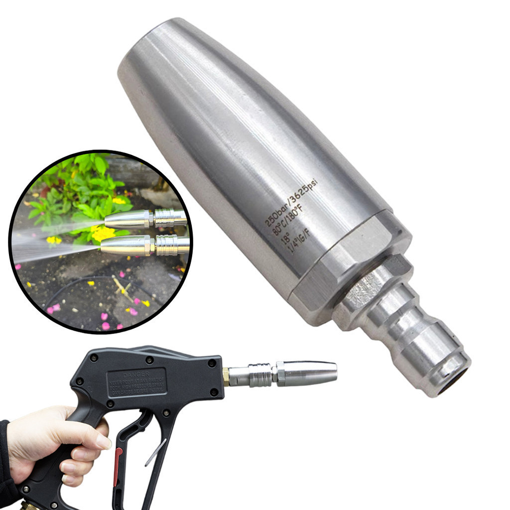 Béc Phun Full Inox Xoay 360 Cho Máy Rửa Xe Cao Áp 250 Bar