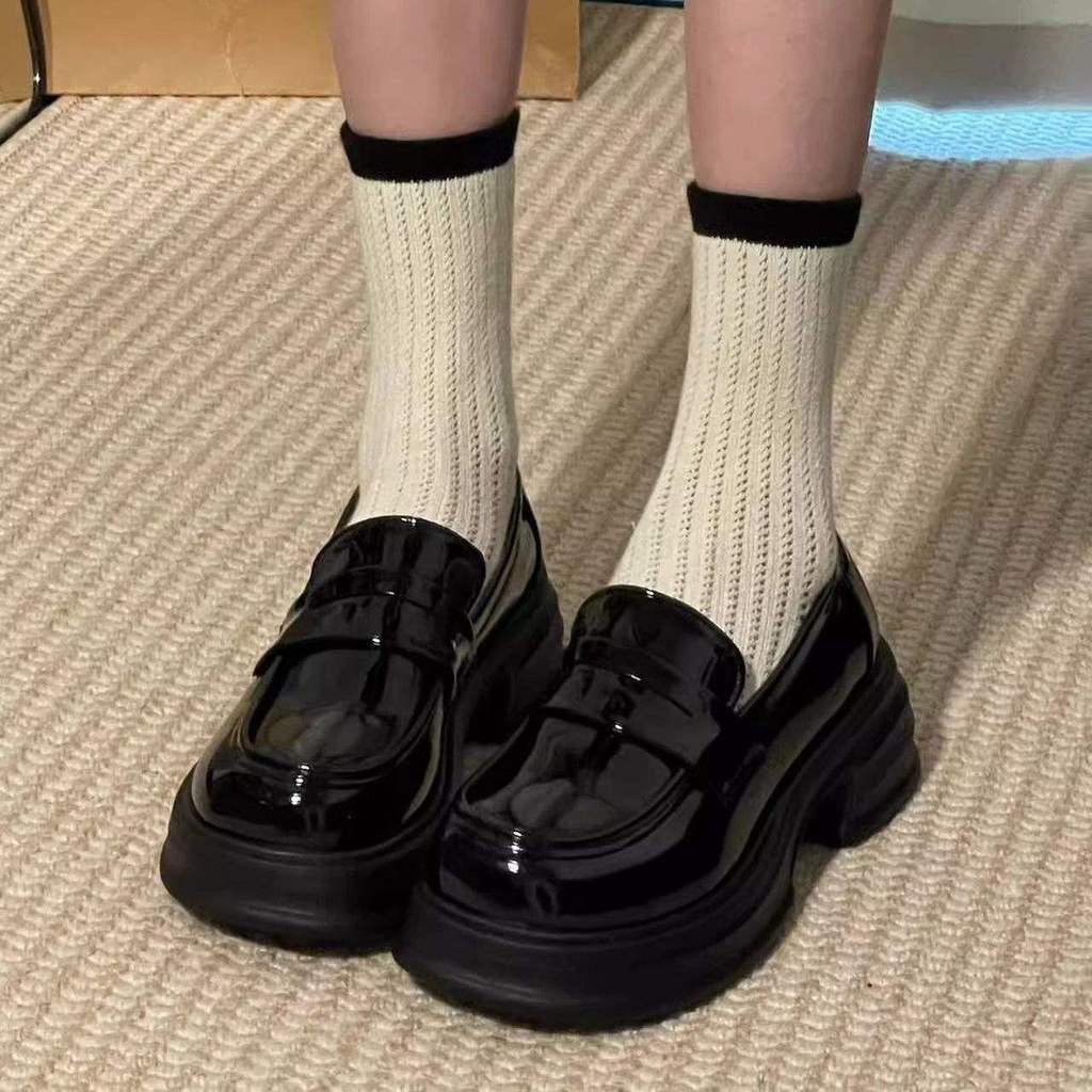 34-46 Size Lớn Nữ Giày Da Nhỏ Màu Đen Phong Cách Anh Retro jk Giày Đồng Phục 41 Giày Đế Dày Cao Cấp 