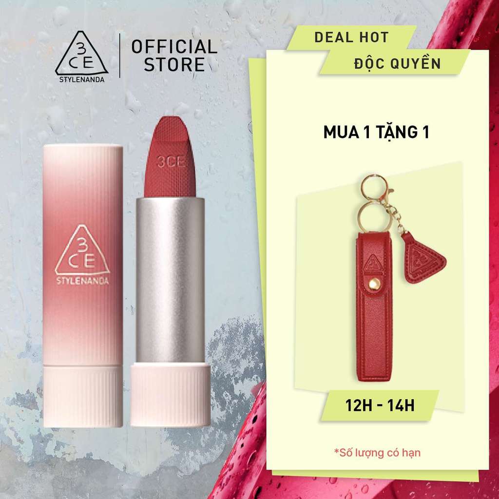 Son len mịn lì nịnh môi 3CE Cashmere Hug Lipstick