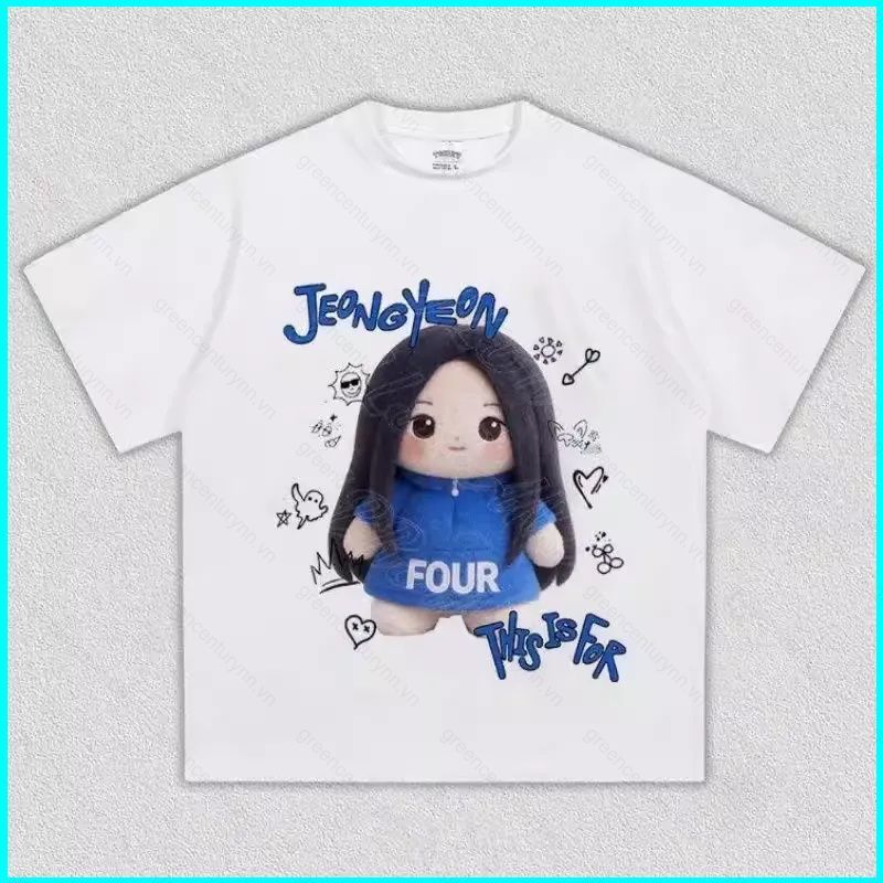 Áo thun cotton dày 220g GN dành cho fan Twice và Nayeon, Yoo Jeongyeon
