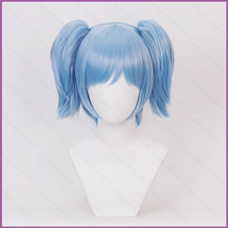 Cosplay tóc giả nhân vật Shiota Nagisa HT5 Sally, đuôi ngựa màu xanh chịu nhiệt, phù hợp cho Hallowe