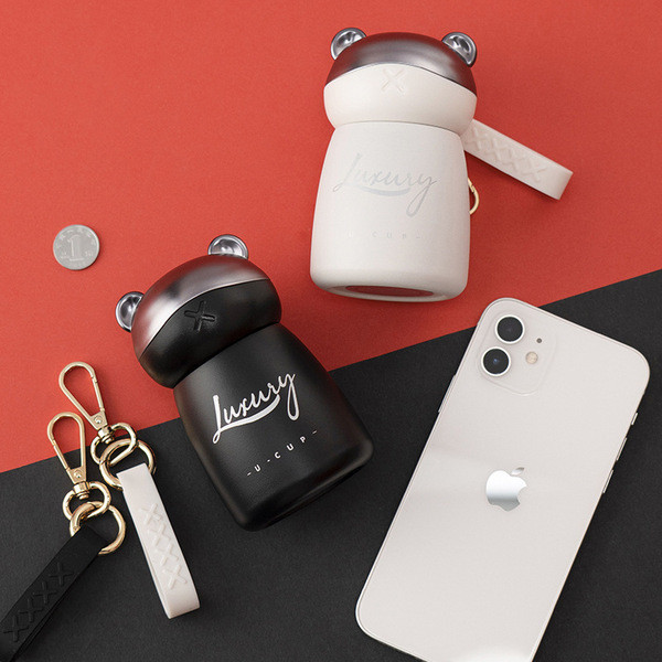 ly giữ nhiệt tráng sứ ly giữ nhiệt highland Mini Giữ Nhiệt Cốc Đồ Trang Trí Gấu Thép Không Gỉ Trà Cố