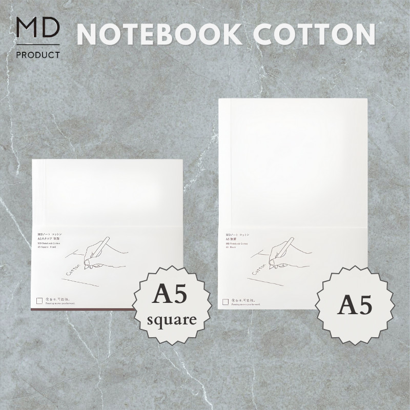 MIDORI MD Notebook MD paper Cotton Blank A5 Square / A5 Size MD PRODUCT by DESIGNPHIL, Japan Journal