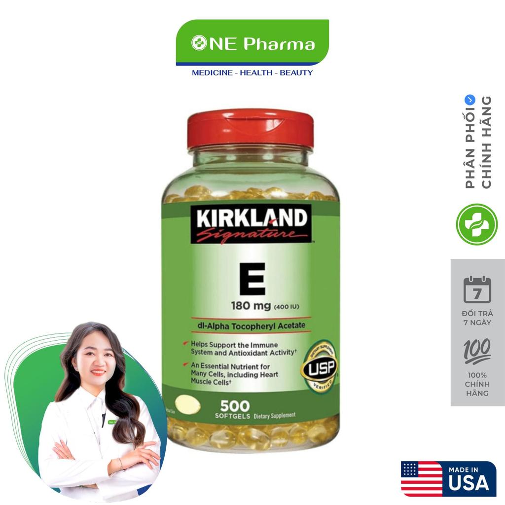 Viên Uống Kirkland Signature Vitamin E 180mg Bổ Sung Vitamin E - 500 Viên