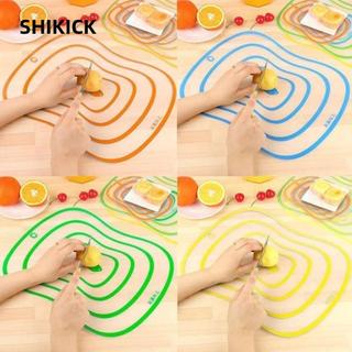 SHIKICK Thớt nhà bếp, Thớt chống trượt kháng khuẩn, Tiện ích nhà bếp trong suốt linh hoạt PP