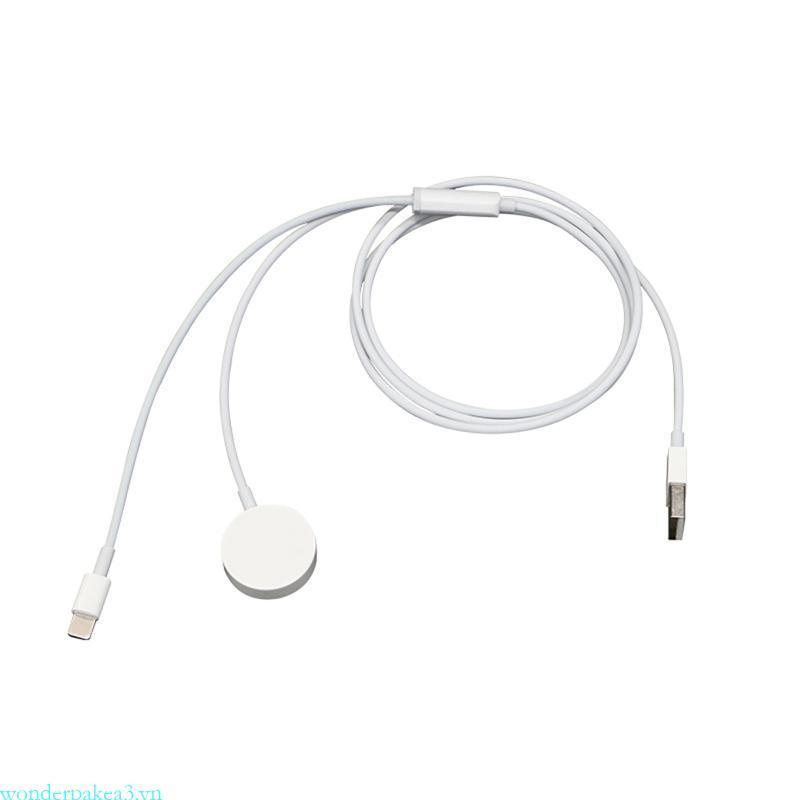 Wonderpakea3 Cáp Sạc Sạc 2 Trong 1 Di Động Suiatble Cho Apple-Watch-Series 38MM 40MM 42MM 44MM 1 2 3