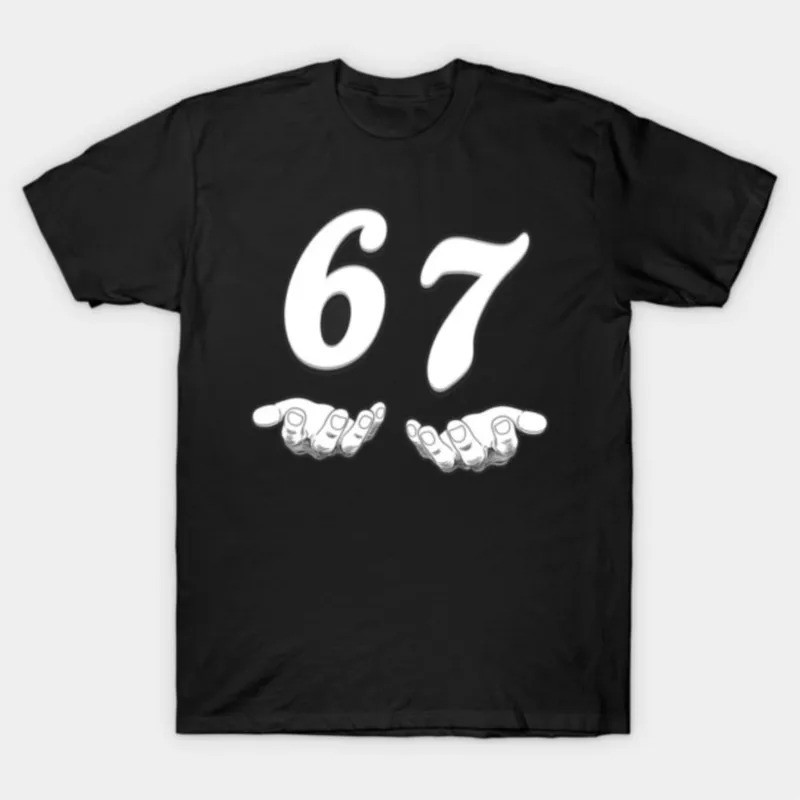 67 Áo Thun Nam Nữ Hiphop Dạo Phố Áo Thun Cotton Tay Ngắn