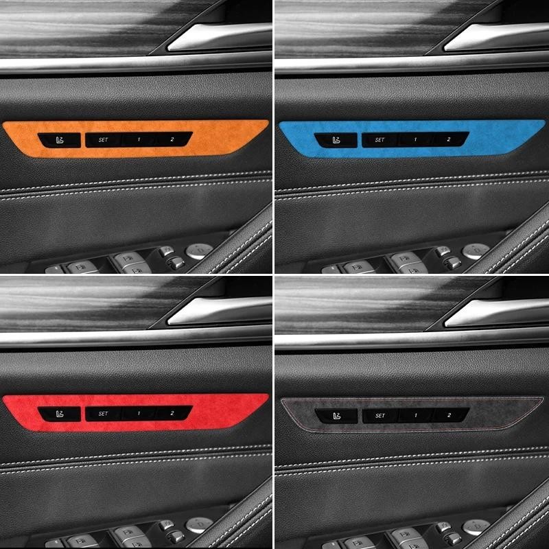 BMW 5er G30 G38 6GT G32 Nút Nhớ Ghế Bảng Viền Khung Miếng Dán Làm Bằng Xe Alcantara Cao Cấp Nội Thất