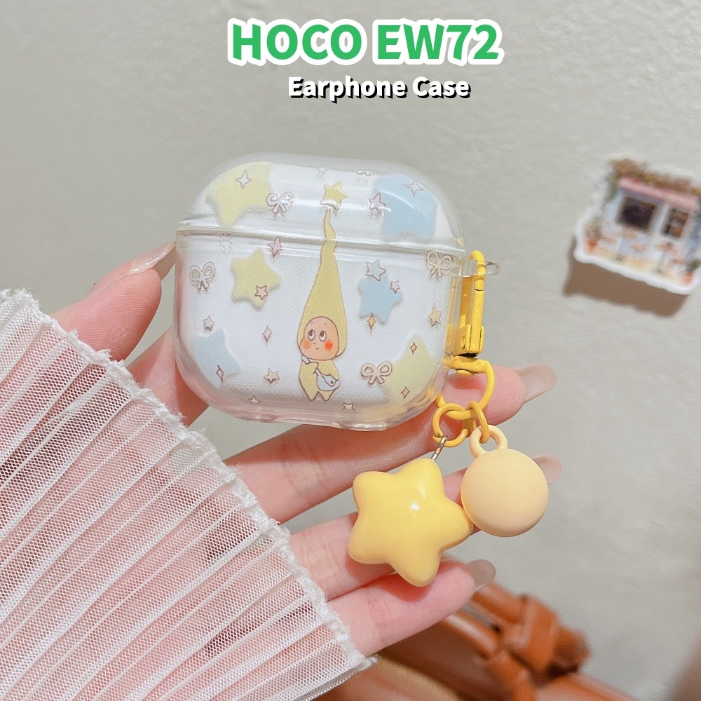 [Tùy chỉnh] Dành cho vỏ HOCO EW72 Vỏ tai nghe silicon mềm họa tiết ngôi sao hoạt hình