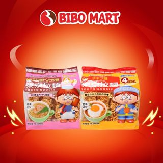 Mỳ Ăn Liền Cho Bé Tokyo Ramen Vị Tôm Và Thịt Heo/ Vị Gà Thơm Ngon Đầy Đủ Dưỡng Chất 4 Gói 30g - Bibomart