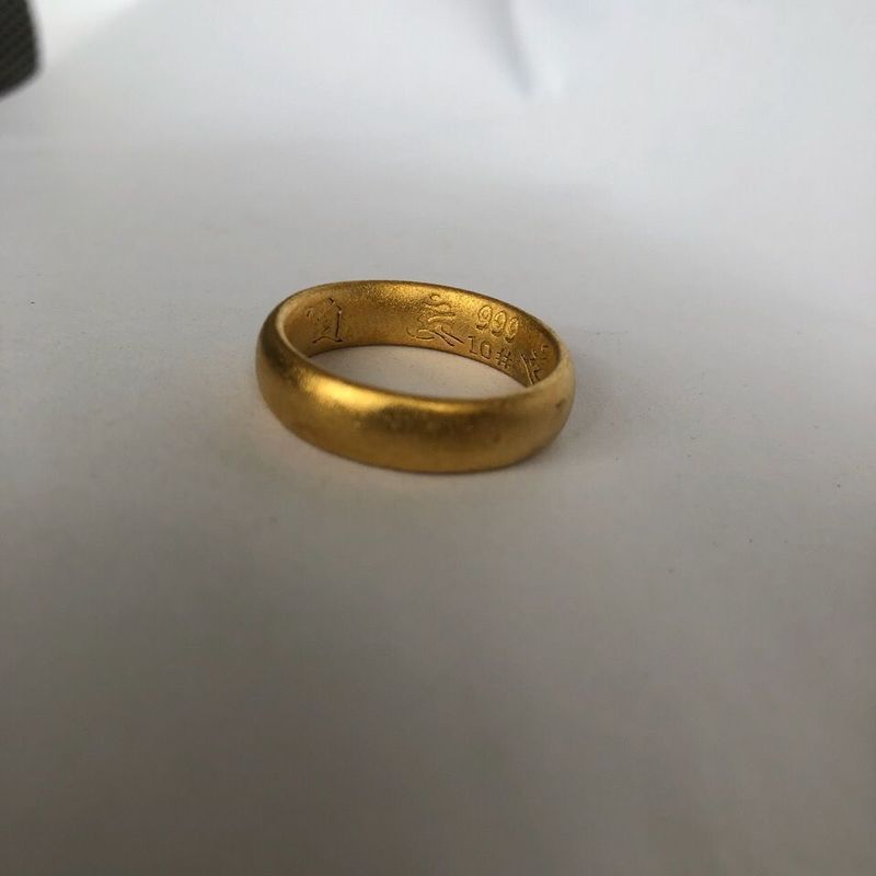 Nhẫn Vàng Mạ Cổ Điển Phong Cách Qianlong, Đồ Cổ Đặc Biệt