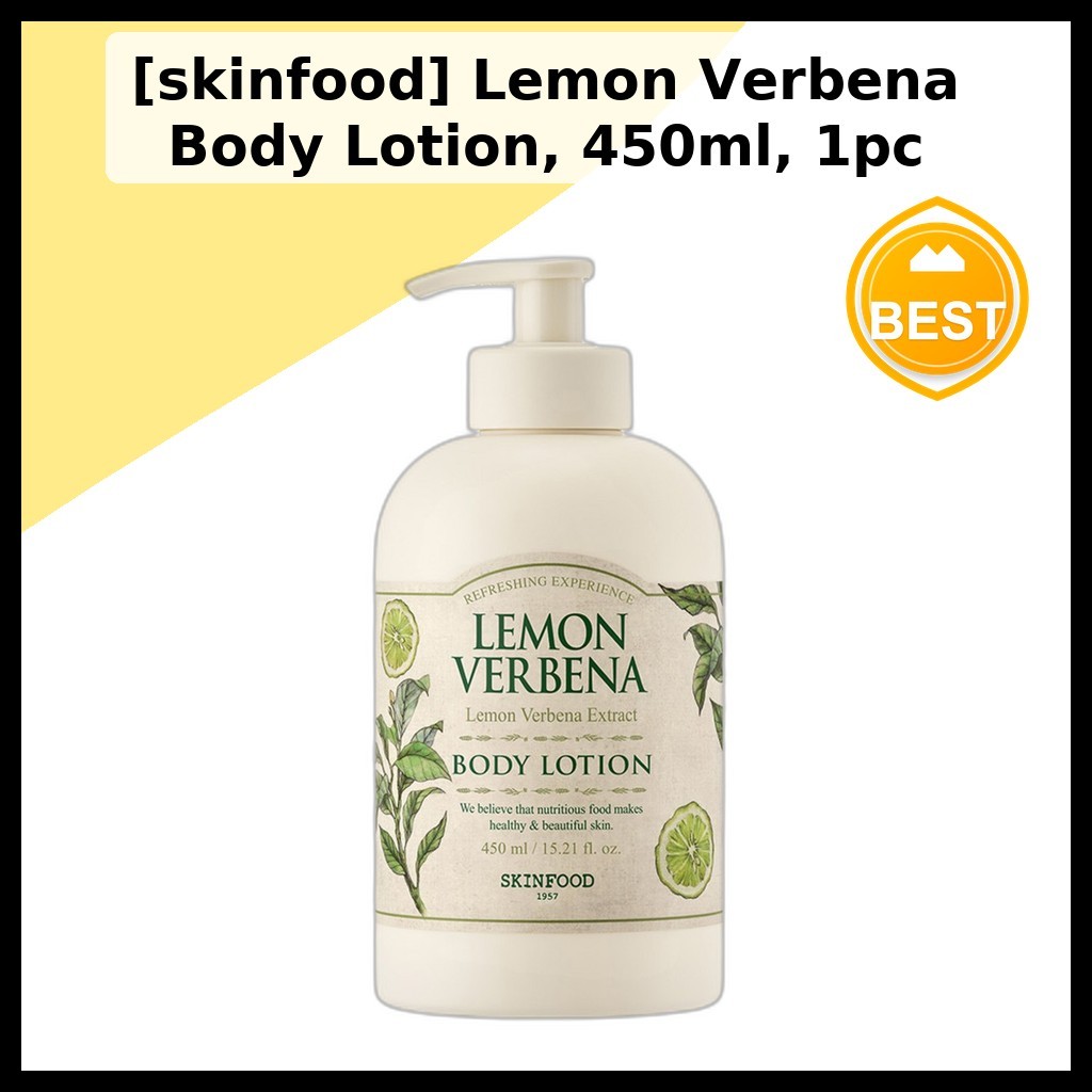 [skinfood] Sữa dưỡng thể Lemon Verbena, 450ml, 1pc / Sữa dưỡng thể Hàn Quốc / Da mềm / 100% Authenti