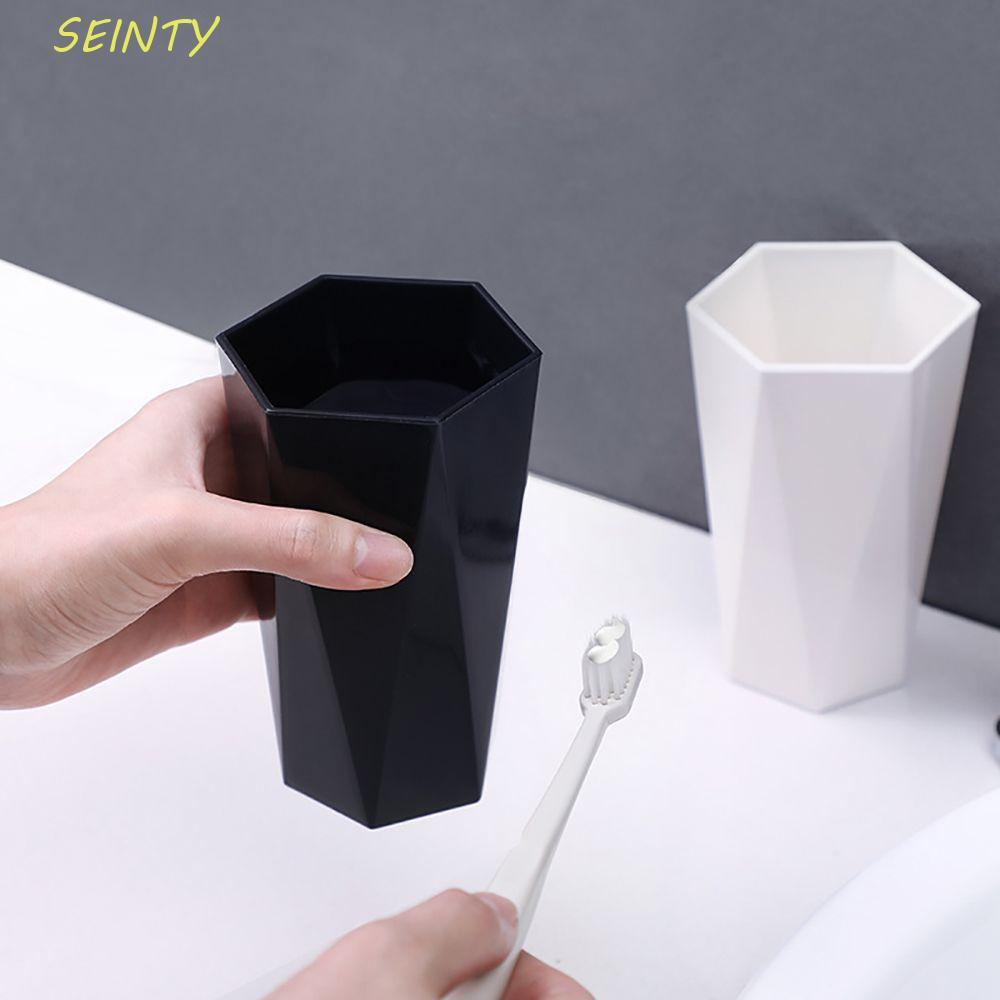 SEINTY Phòng Tắm Tumblers Nhựa Có Thể Tái Sử Dụng Phong Cách Bắc Âu C0ffee Cốc Đồ Dùng Phòng Tắm Cốc