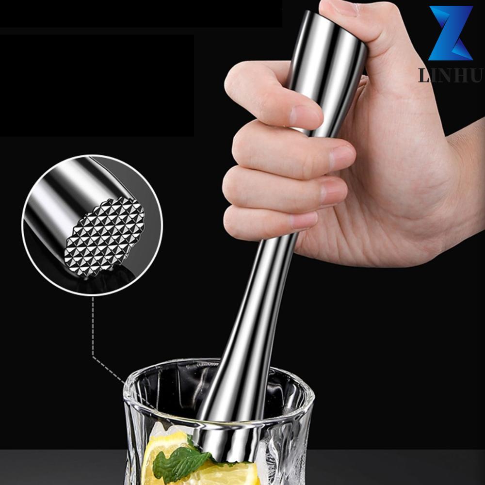 LINHU Mojito Muddler Thép không gỉ Old Fashioned Bar Bartender DIY Stirrer Tool
