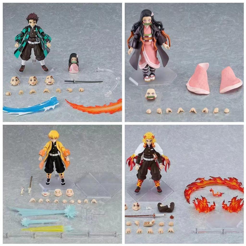 Demon Slayer Figma Nezuko Kamado Tanjiro Vợ Tôi Zenitsu Yanzhu Thực Hành Mô Hình Bán Buôn AW93