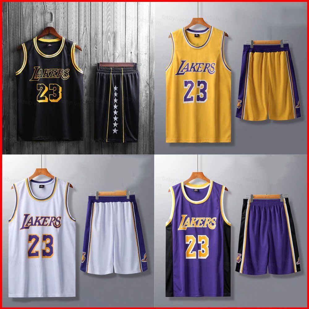 Bộ Đồ Bóng Rổ Lakers 23 James cho Trẻ Em - NBA Jersey