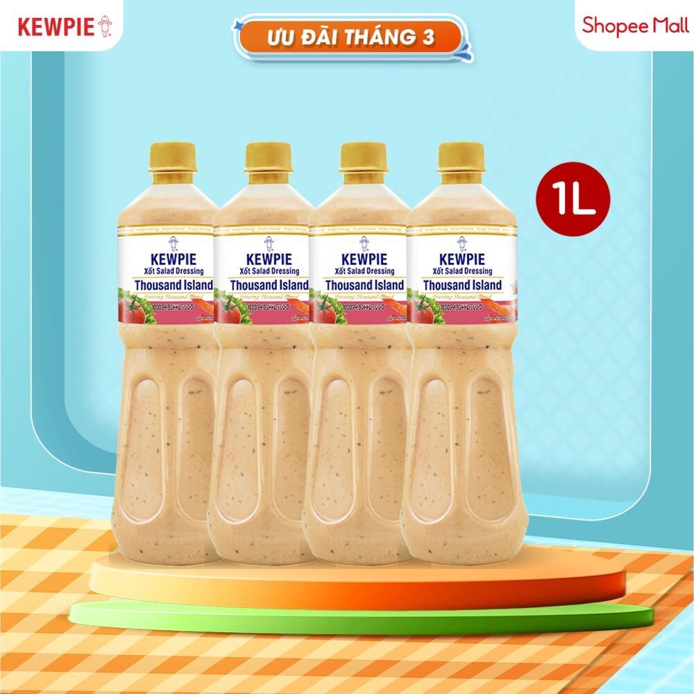 Combo 4 Salad Dressing Thousand Island Kewpie 1L
