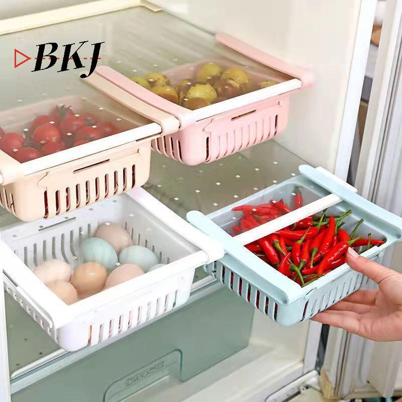 [KJ] Hộp đựng tủ lạnh Ngăn kéo tủ lạnh Kệ đựng đồ bằng nhựa [Mới]