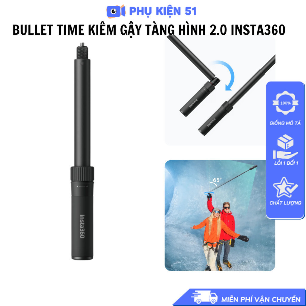 Bullet Time 2.0 Insta360 X5 X4 X3 gậy tích hợp tay quay tạo hiệu ứng đẹp