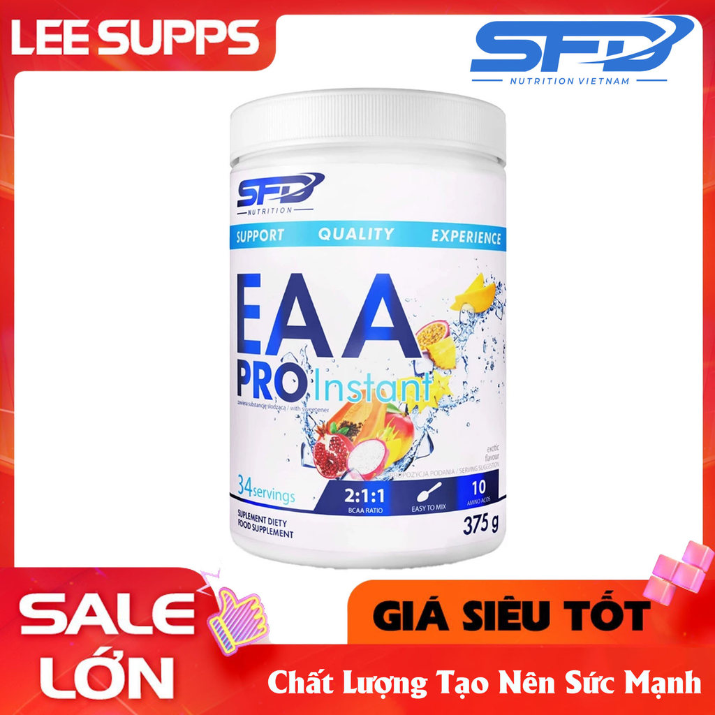 SFD Pro Instant EAA 375g Trái Cây – 34 Servings, Bảo Vệ Cơ Bắp & Tăng Hiệu Suất Tập