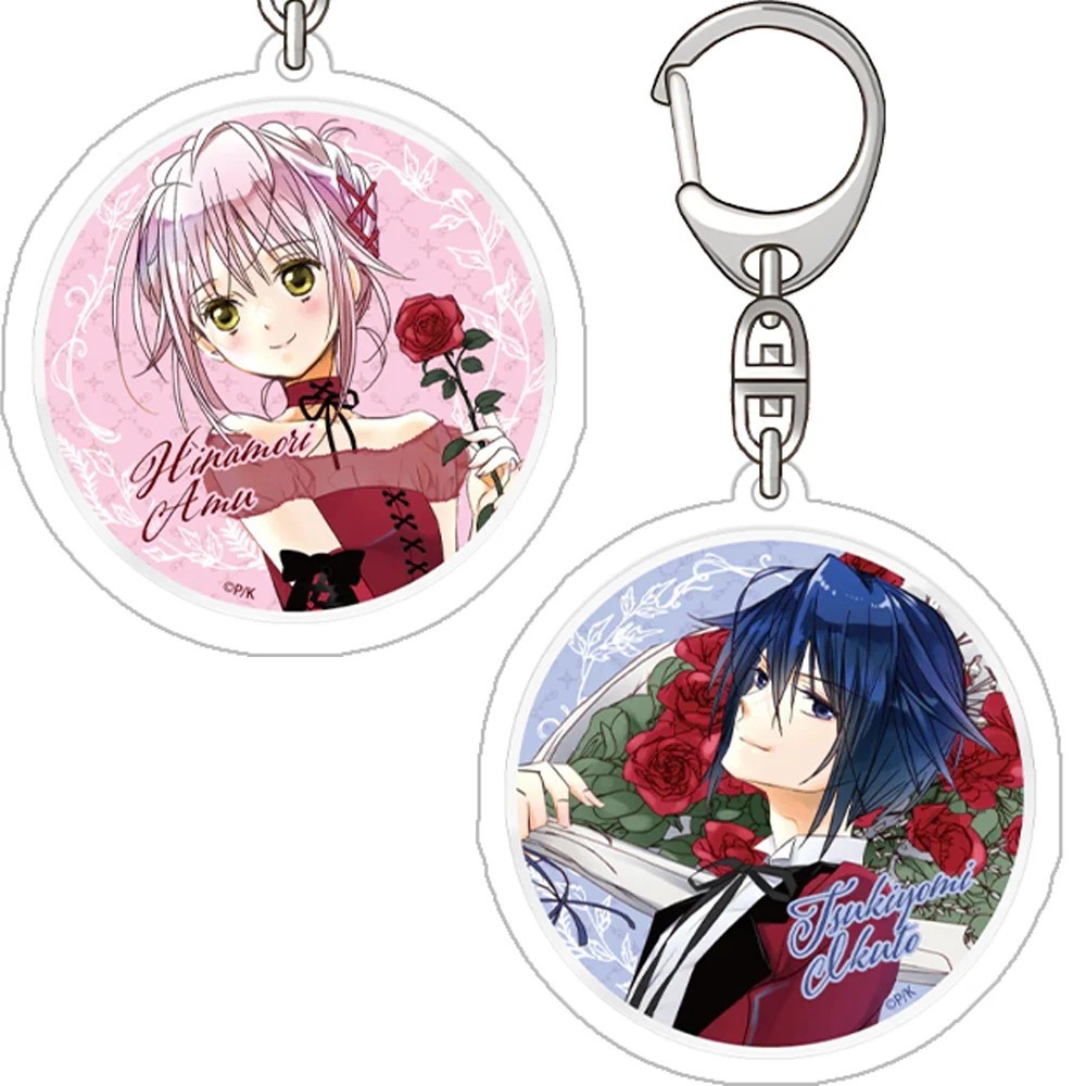 Móc khóa Anime Shugo Chara Thần Hộ Mệnh Hinamori Amu Tsukiyomi Ikuto Mica Acrylic tròn trang trí túi