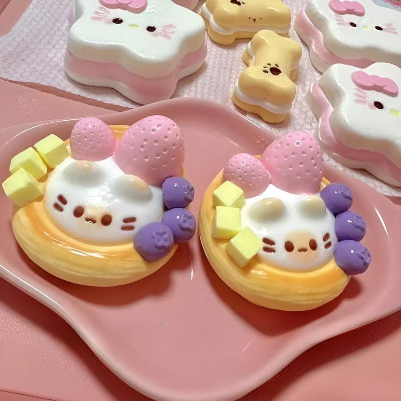 Tart Pinch Mèo Trứng Tart Mèo Trứng Tart Nước Sensation Nổ Dán Kem Sensation Giải Nén Đồ Chơi zoeqnp