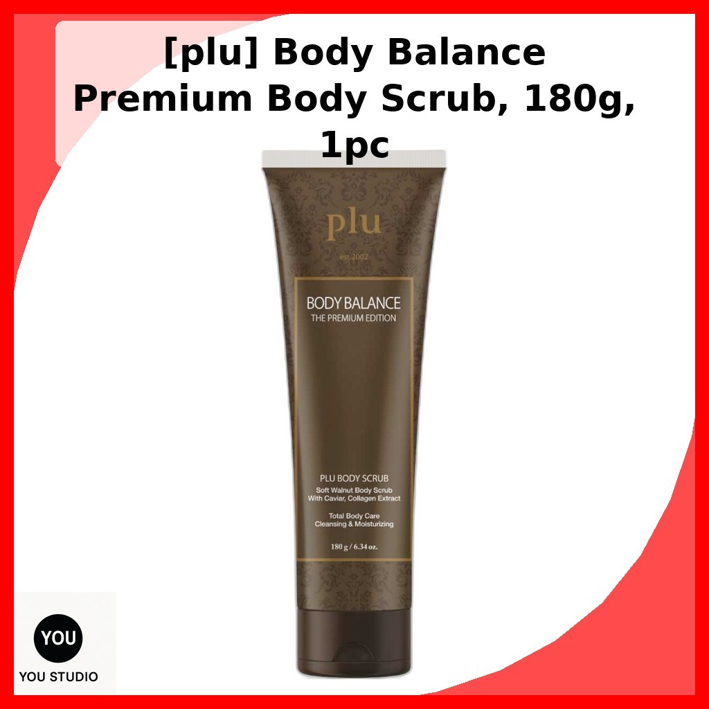 [plu] Body Balance Premium Body Scrub, 180g, 1pc / Tẩy tế bào chết toàn thân Hàn Quốc / Quả óc chó t